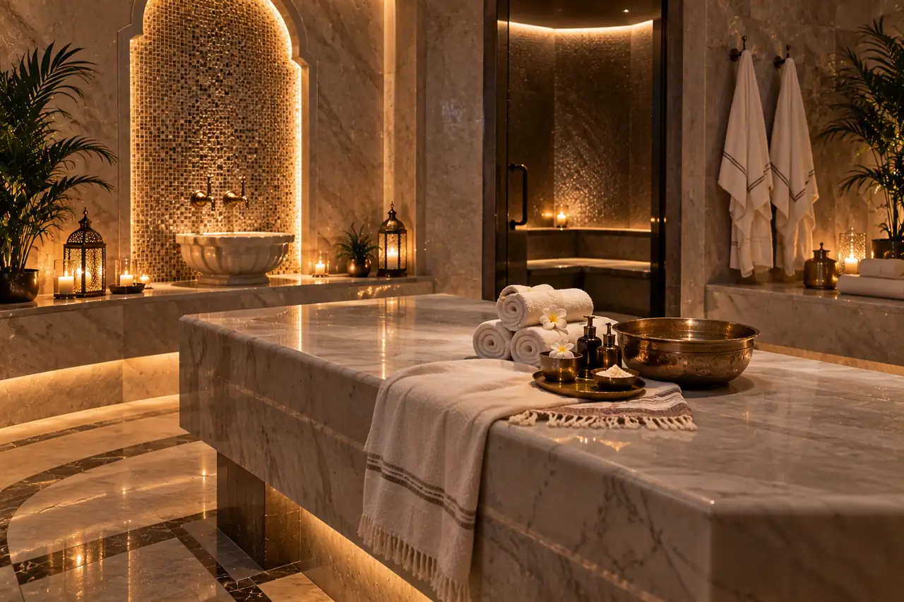 Hammam room at Danat Spa Al Ain