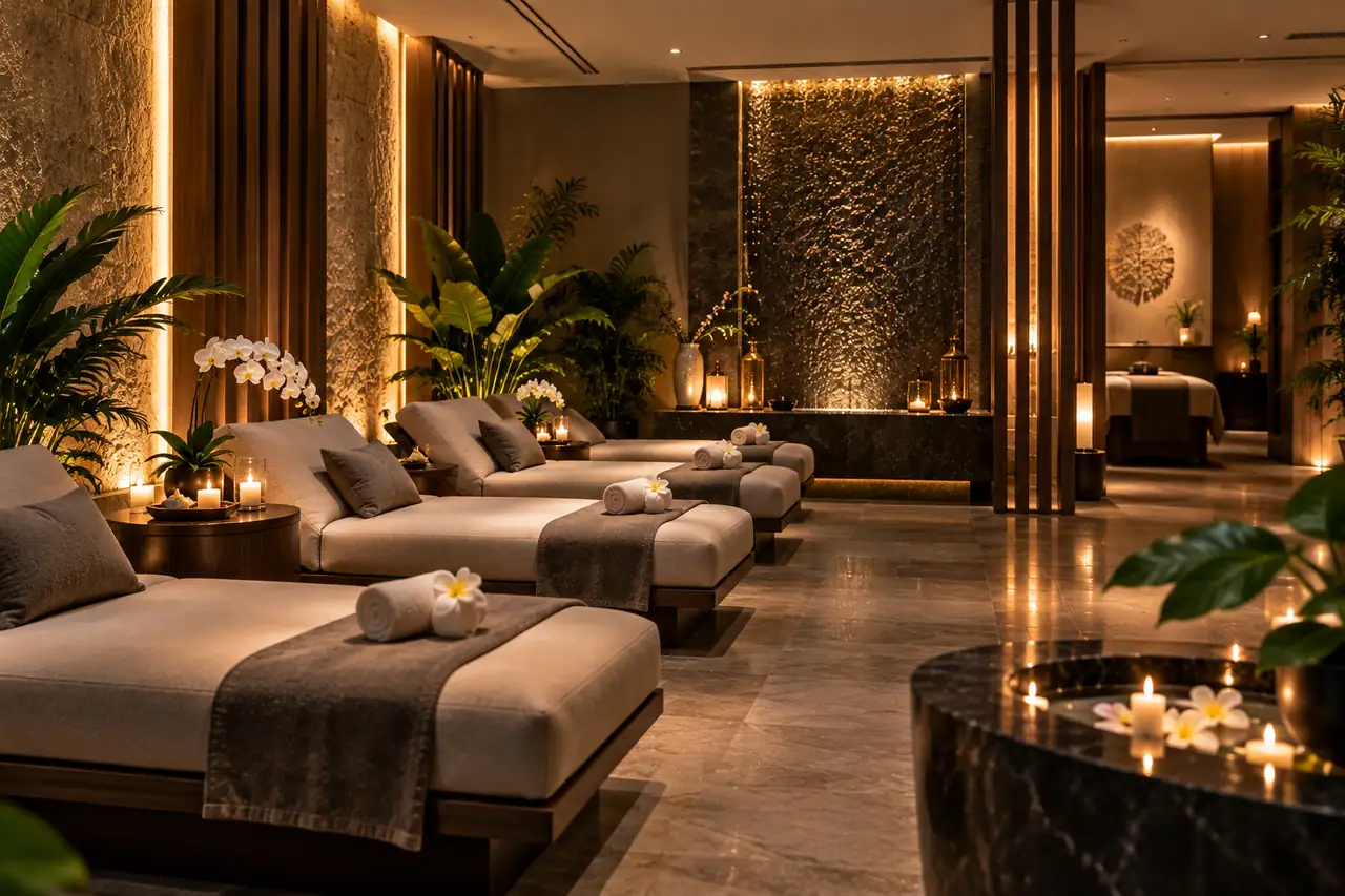 Relaxation lounge at Danat Spa Al Ain